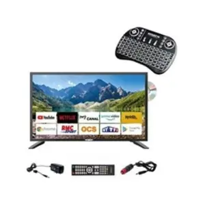 Comparateur de prix : ANTARION Pack tv led 22" 55cm smart connect lecteur dvd + clavier ergonomique