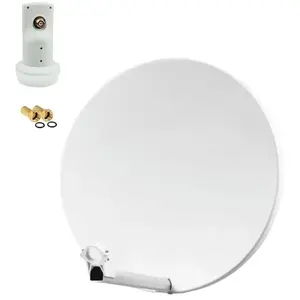 Pack HDSAT Parabole satellite fibre composite Blanche 60cm BRIDES INOX... pas cher