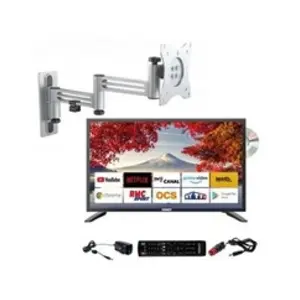 Comparateur de prix : ANTARION tv led 19" 48cm smart connect dvd intégré + support tv double bras