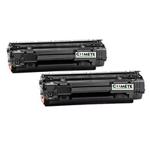 Comparateur de prix : COMETE - 35A - 2 Toners Compatibles HP 35A CB435A - Noir - Marque fran...
