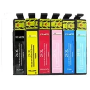 Comparateur de prix : COMETE - 24XL - 6 Cartouches d'encre Compatible Epson 24XL - Noir et C...