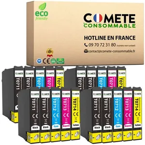 Comparateur de prix : COMETE, Marque française - T0715 - 20 Cartouches d'encre compatibles a...
