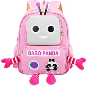 Sac à Dos Cartable Robot Rose Clair enfant garçon ou fille pré scolair...Vendu paramazon