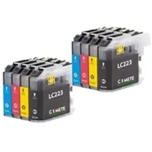 Comparateur de prix : COMETE - LC223 - 8 Cartouches d'encre Compatible Brother LC223 LC221 -...