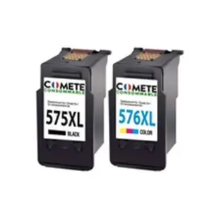 Comparateur de prix : COMETE - 575XL/576XL - 2 Cartouches d'encre Compatibles avec Canon - M...