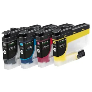 Comparateur de prix : COMETE - LC424 - 4 Cartouches d'encre Compatible avec Brother - Noir/C...