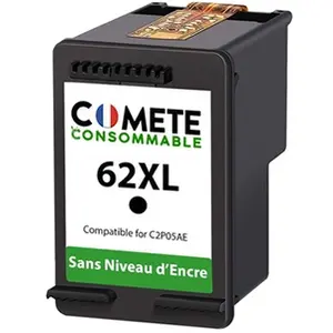Comparateur de prix : COMETE - 62XL - 1 Cartouche d'encre Compatibles HP sans puce - Noir - ...