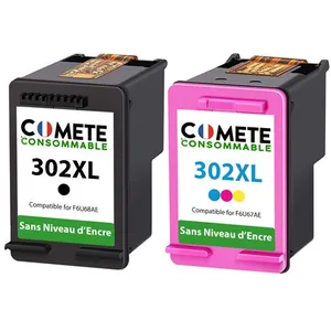 Comparateur de prix : COMETE - 302XL - 2 Cartouches d'encre Compatibles HP 302XL - Sans puce...