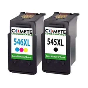 Comparateur de prix : COMETE - 545XL/546XL - 2 Cartouches d'encre Compatibles avec Canon - S...