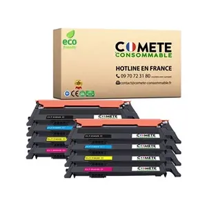 Comparateur de prix : COMETE CONSOMMABLE 404S Pack de 8 Toners compatibles avec SAMSUNG CLT-...