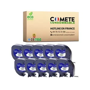 COMETE CONSOMMABLE 91201 Pack de 10 Rubans etiquetteuse compatibles av... pas cher