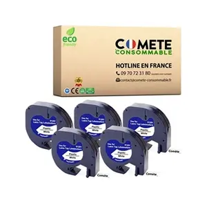 Comparateur de prix : COMETE CONSOMMABLE 91201 Pack 5 Rubans etiquetteuse compatibles avec D...