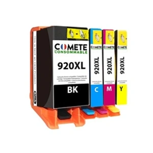 Comparateur de prix : COMETE - 4 Cartouche d'encre compatibles avec HP 920XL - Marque frança...