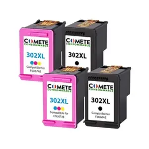 Comparateur de prix : COMETE - 302XL - 4 Cartouches d'encre Compatibles HP 302XL - Marque fr...