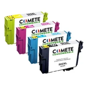 Comparateur de prix : COMETE - 502XL - 4 Cartouches d'encre Compatibles avec Epson 502 ou 50...