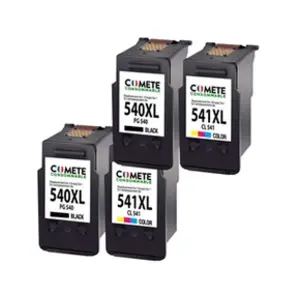 Comparateur de prix : COMETE - 540/541 XL - 4 Cartouches d'encre compatibles pour Canon - No...