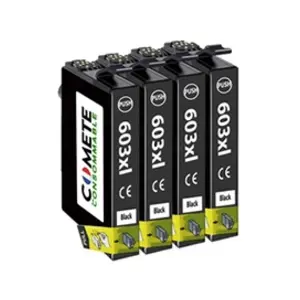 Comparateur de prix : COMETE - 603XL - 4 Cartouches d'encre Compatibles Epson 603 XL - Noir ...