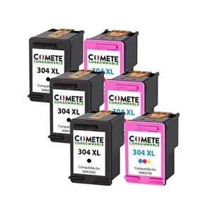 Comparateur de prix : COMETE - 304XL - Pack de 6 Cartouches d'encre Compatible avec HP 304 X...