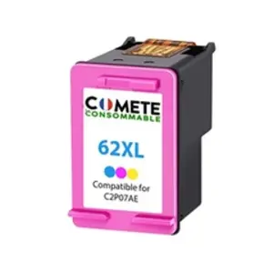 COMETE - 62XL - 1 Cartouche d'encre Compatible pour HP 62/62XL - Marqu... pas cher