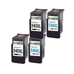Comparateur de prix : COMETE - 545XL/546XL - Pack de 4 Cartouches d'encre Compatibles avec C...