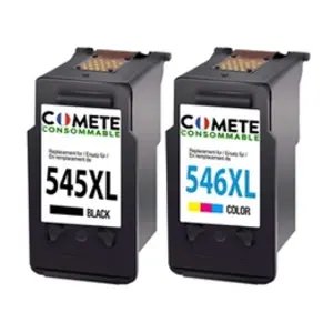 Comparateur de prix : COMETE - 545XL/546XL - 2 Cartouches d'encres Compatibles avec Canon - ...