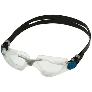 Lunettes de bain aquasphere kayenne transparent noir   verres clairs pas cher