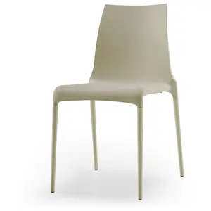 Cinna - Chaise empilable Petra - Beige - Aluminium laqué - Designer Marco Pocci pas cher