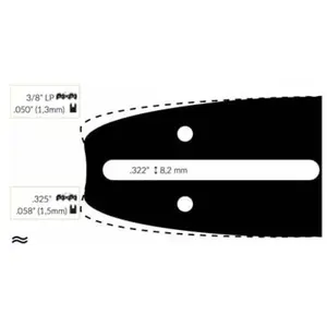 Makita Guide Chaine Tronçonneuse Makita 30cm 3/8 Lp .050 (1,3mm).
