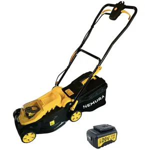 Tondeuse à batterie NEMURA 20V coupe de 32cm + batterie 4Ah + chargeur rapide pas cher