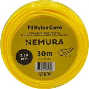 Comparateur de prix : NEMURA Fil Débroussailleuse Carré L: 30m, Ø: 3,30mm