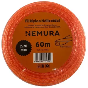 Comparateur de prix : NEMURA Fil Débroussailleuse Hélicoïdal Silencieux L: 60m, Ø: 2,70mm - Haute durabilité - Qualité professionnelle