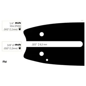 OEM Guide Chaine Tronçonneuse Garden 40cm 3/8 Lp .050 (1,3mm). pas cher
