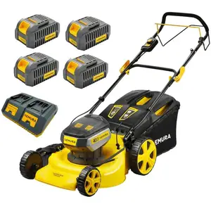 NEMURA Tondeuse a Batterie 80V (2x40V) - Coupe 46cm - Autotractée + 4 Batteri... pas cher