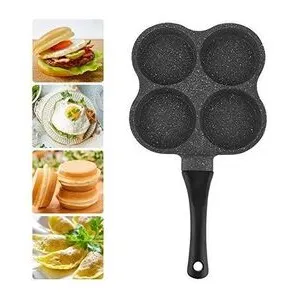 Non communiqué Poêle à frire antiadhésive, aluminium 4 trous crêpe omelette oeufs poêle à frire machine à petit déjeuner ustensile de cuisine résistance aux pas cher