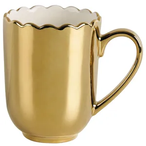 Mathilde M - Mug en Porcelaine Marguerite doré - 0.25 cl T.U pas cher