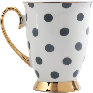 Mathilde M Mug en porcelaine pois gris 30cl pas cher