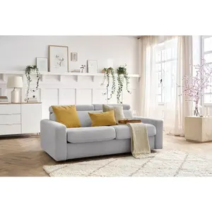 BOBOCHIC Canapé droit convertible MONACO ouverture express tissu lisse... pas cher