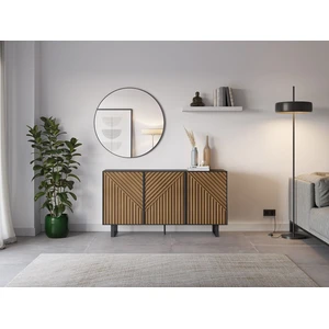 Buffet 3 portes 151 cm ALAIA effet chêne BOBOCHIC pas cher