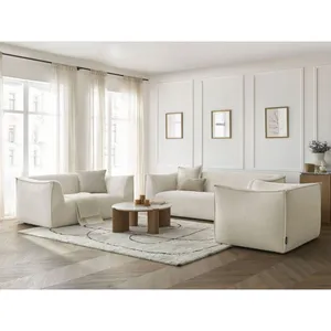 Ensemble canapé droit fixe 3 + 2 places + fauteuil GIORGIA velours côtelé Bobochic