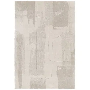 Bobochic tapis poil court ekko motif abstrait gris clair 120x170 EKKO
