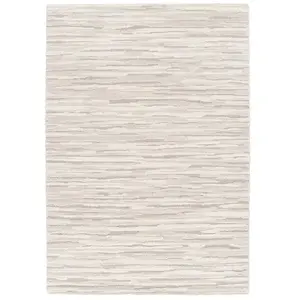 Bobochic - Tapis poil court ryken motif abstrait 120x170 Beige pas cher