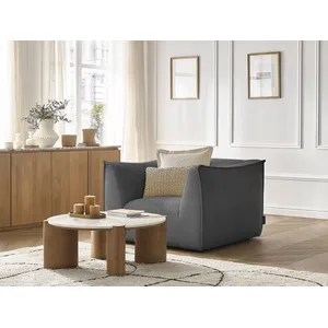 Bobochic fauteuil giorgia velours côtelé gris foncé GIORGIA