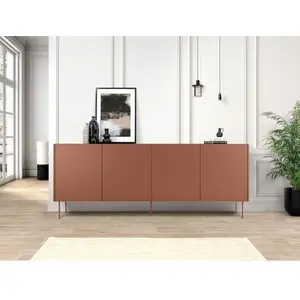 Bobochic - Accueil Séjour Buffet Buffet 4 portes 220 cm atlas Rouge pas cher