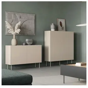 Bobochic - Buffet Buffet haut 2 portes 120 cm atlas Beige