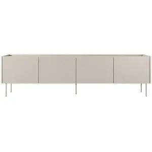 Bobochic - Meuble tv Meuble tv 4 portes 220 cm atlas Beige pas cher