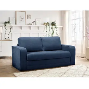 Canapé droit convertible déplimousse COME tissu texturé Bobochic pas cher