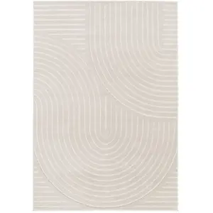 Bobochic tapis poils ras odile motif abstrait gris clair 160x230 ODILE