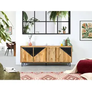 Buffet Bobochic Buffet 4 portes 200 cm bilbao bois massif de manguier