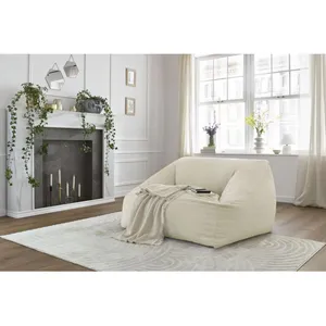 Comparateur de prix : Bobochic pouf ultra moelleux lilibet velours côtelé beige LILIBET
