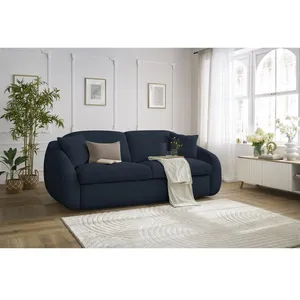 Canapé droit convertible CEZANNE ouverture express tissu lisse Bobochic